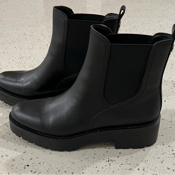 Sam Edelman NWOT Josha Black Leather Chelsea Booties 7.5 M - Picture 5 of 11